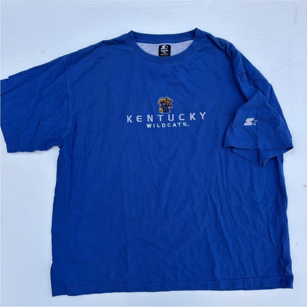 Vintage Starter Kentucky Wildcats Shirt Men’s Size 2xl Blue Short Sleeve